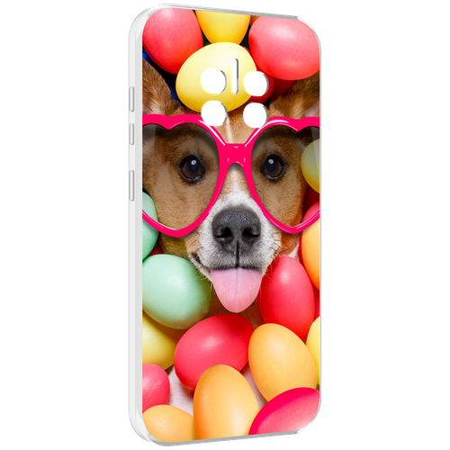 Чехол MyPads Собака-в-яйцах для Doogee V11 задняя-панель-накладка-бампер чехол mypads такса собака для doogee v11 задняя панель накладка бампер