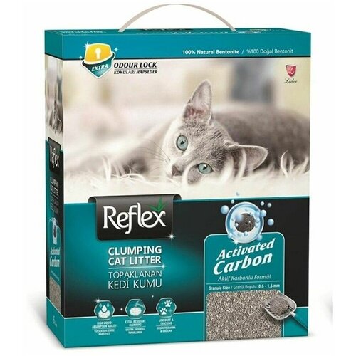 Reflex 10 л комкующийся бентонитовый наполнитель для кошачьего туалета с повышенной впитываемостью 2 шт 7889₽