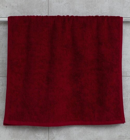 Махровое полотенце 40*70 см, цвет - бордовый, 
