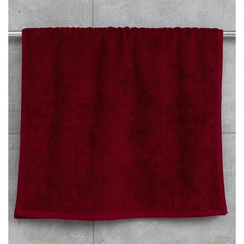 Махровое полотенце 40*70 см, цвет - бордовый, "люкс".