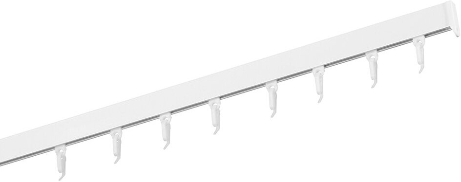 фото Карниз потолочный алюминиевый однорядный 200 см белый