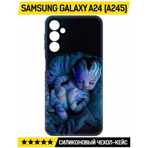 Чехол-накладка Krutoff Soft Case Аватар - Малышка для Samsung Galaxy A24 (A245) черный