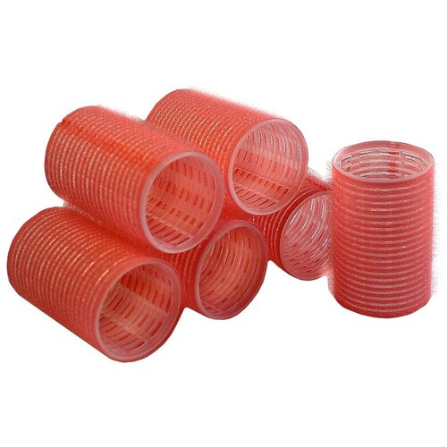 Sibel Бигуди-липучки Velcro 4165049 6 шт. розовый 43 мм 6 см sibel классические бигуди plastic long 4600632 10 шт зеленый 25 мм 7 5 см