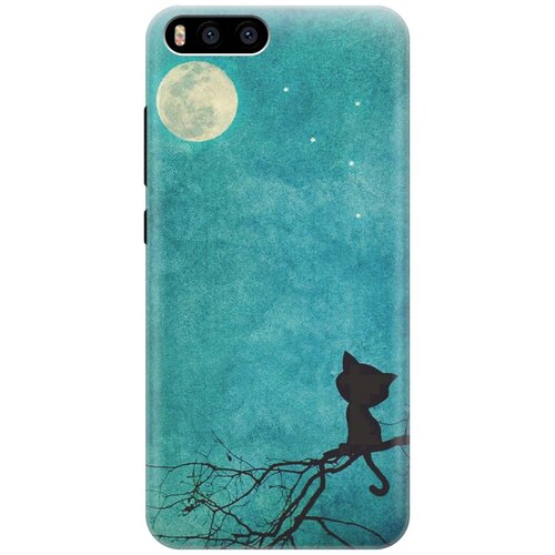 фото Cиликоновый чехол котенок и луна на xiaomi mi 6 / сяоми ми 6 re:pa