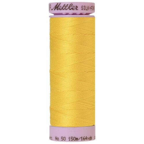 Нить для машинного квилтинга SILK-FINISH COTTON 50, 150 м 100% хлопок 2263 Vibrant Yellow ( 9105-2263 )