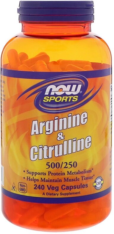 NOW Arginine & Citrulline 500/250 240 капсул