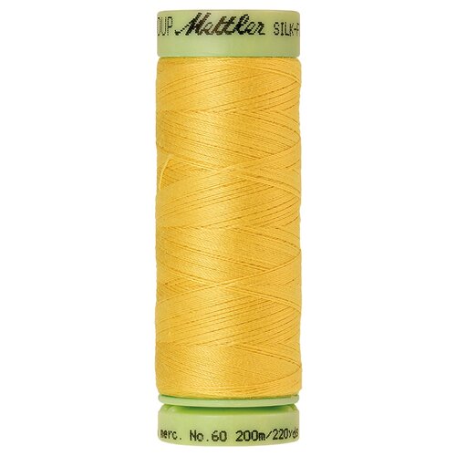 Нить для машинного квилтинга SILK-FINISH COTTON 60, 200 м 100% хлопок 0115 Lemon Peel ( 9240-0115 )