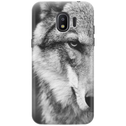 фото Cиликоновый чехол на samsung galaxy j2 (2018) / самсунг джей 2 2018 с принтом "спокойный волк" gosso
