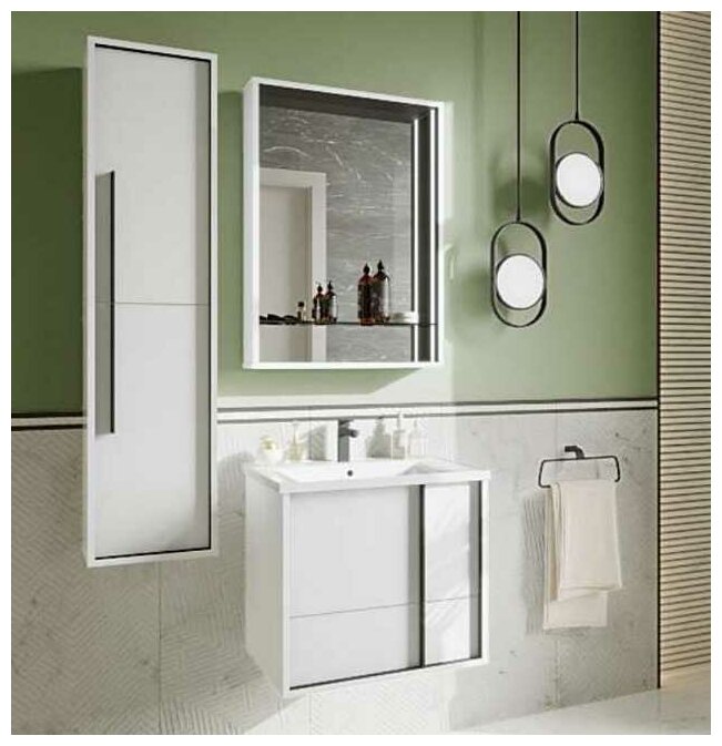 Зеркальный шкаф Акватон Ривьера 60 белый матовый 1A238902RVX20 - фотография № 8