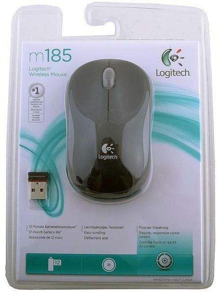 Мышь беспроводная Logitech M185, grey (910-002238) - фото №4