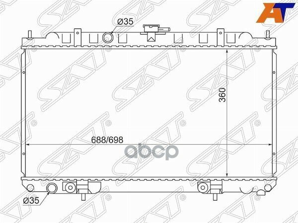 Радиатор Nissan Almera 00-06 / Primera 01-08 / Bluebird Sylphy 00-05 Sat арт. SG-NS0002-12