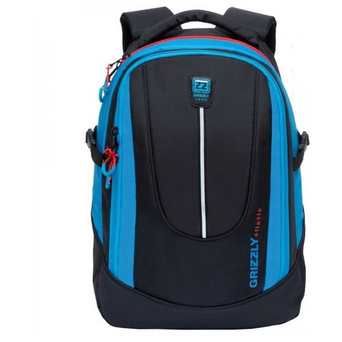 фото Рюкзак grizzly ru-034-1 16, черный/синий