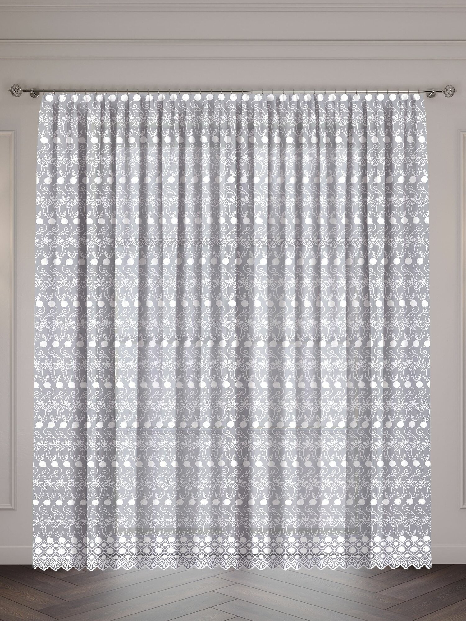 Тюль сетка в гостиную спальню детскую на кухню 300х270 см, цвет белый