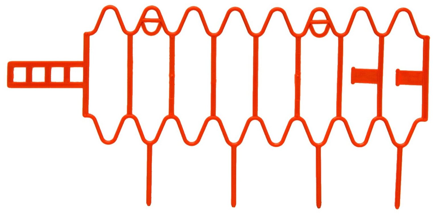 Опора для растений "Волна" компл. 10 шт. цв. оранжевый. Размер секции 300 х 180мм. - фотография № 1