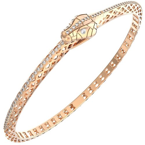 Жесткий браслет Diamant online, золото, 585 проба, бриллиант, длина 18 см. подвеска с бриллиантом grant 0804661