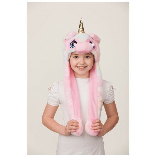 фото Карнавальный костюм детский маска единорожка (ушастые друзья) р.52-54 22-87 для девочки, на утренник, на хэллоуин, на новый год батик