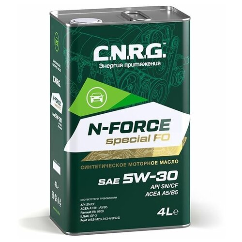 фото Синтетическое моторное масло c.n.r.g. n-force special fo 5w-30 sn/cf 4 л