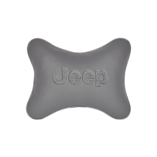 фото Подушка на подголовник экокожа l.grey jeep vital technologies