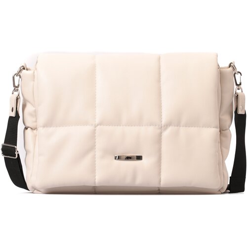 Сумка  кросс-боди FABRIZIO повседневная, внутренний карман, регулируемый ремень, белый, бежевый