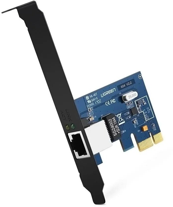 Сетевая карта Ugreen US230 PCI Express Gigabit 10/100/1000Mbps 30771