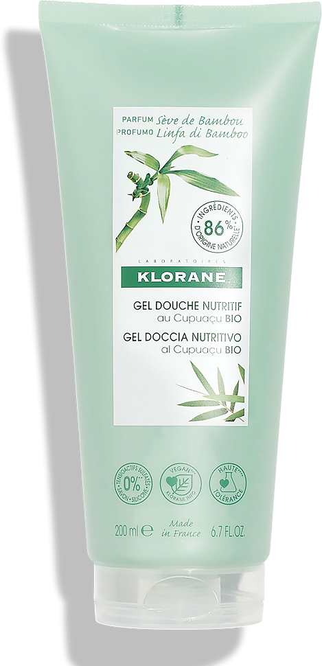 Klorane гель для душа питальный молочко бамбука с органическим маслом Купуасу 200 мл 1 шт