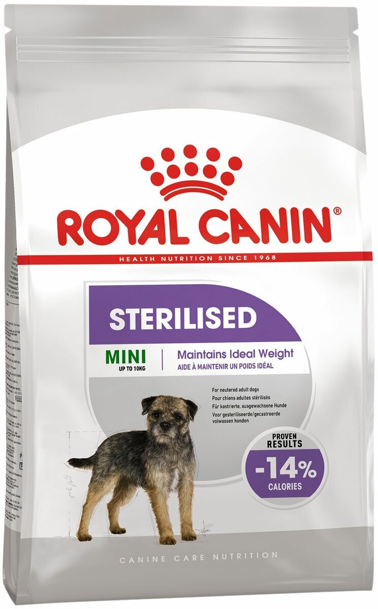 ROYAL CANIN MINI STERILISED ADULT Сухой корм для кастрированных и стерилизованных взрослых собак маленьких пород (3 кг)