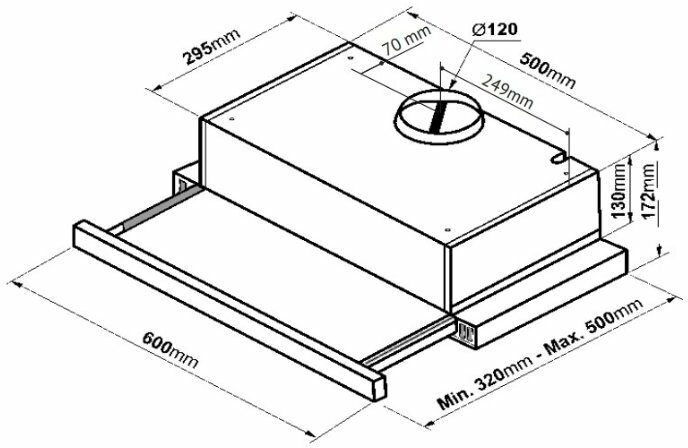 Телескопическая вытяжка Korting KHP 6617 GN — фото 1