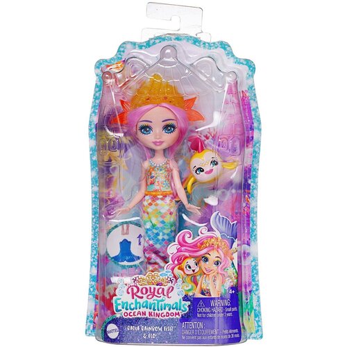 Кукла Mattel Enchantimals Рыбка с питомцем кукла enchantimals с питомцем королева парадайз и рейнбоу gyj14