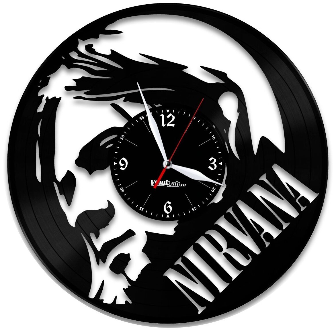 Часы из виниловой пластинки (c) VinylLab Nirvana