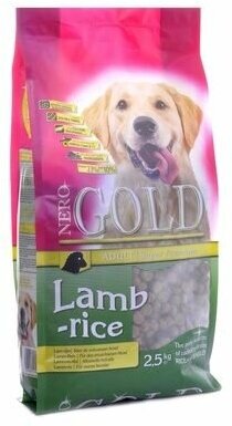 Корм NERO GOLD для взрослых собак, с ягненком и рисом - 12 кг
