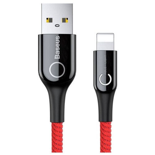 Кабель Baseus C-Shaped USB - Lightning (CALCD), 1 м, красный кабель baseus c shaped usb lightning calcd 1 м красный