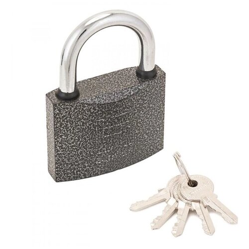 фото 1408 замок навесной вс1ч-350, дужка d=8 мм, полимер, 5 ключей, аллюр