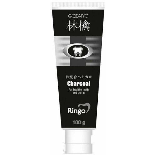 Gotaiyo Ringo Зубная паста отбеливающая Charcoal 100 гр