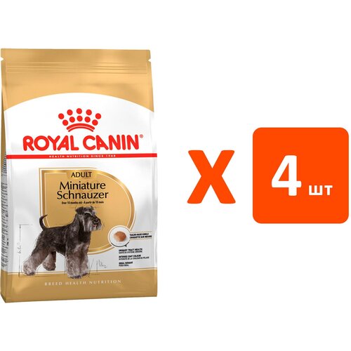 ROYAL CANIN MINIATURE SCHNAUZER ADULT для взрослых собак миниатюрный шнауцер (3 кг х 4 шт)