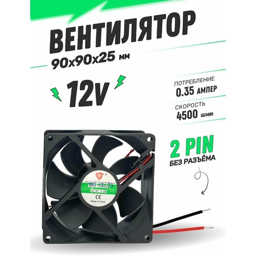 Вентилятор 80x80x25мм 12V