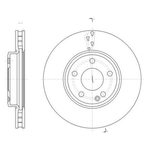 фото Тормозной диск roadhouse 61522.10 для mercedes a-class w176, b-class w246, w242, cla c117,x117, gla-class x156 road house