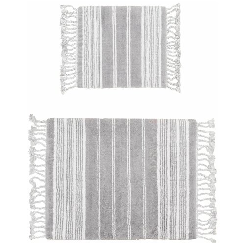 Комплект ковриков 60*90; 40*60 см для ванной, серый Irya Bath Martil-Grey