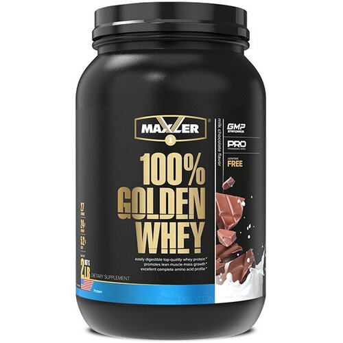 Сывороточный протеин 100% Golden Whey Maxler 908 г 27 (Клубничный крем) сывороточный протеин maxler 100% golden whey 908 г двойной шоколад