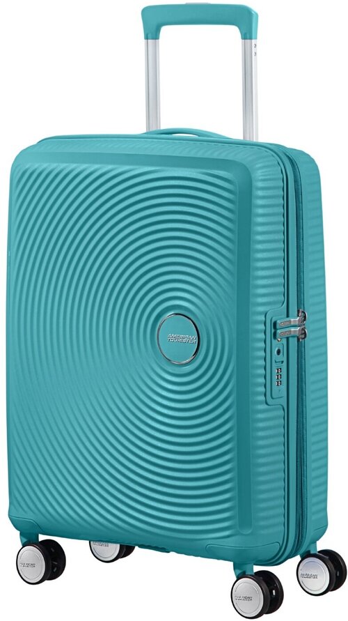 Чемодан American Tourister, 41 л, размер S, бирюзовый