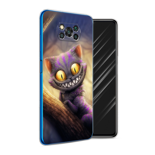 Силиконовый чехол на Xiaomi Poco X3 NFC / Сяоми Поко X3 NFC Cheshire Cat силиконовый чехол на xiaomi poco x3 nfc сяоми поко x3 nfc корги с кофе прозрачный