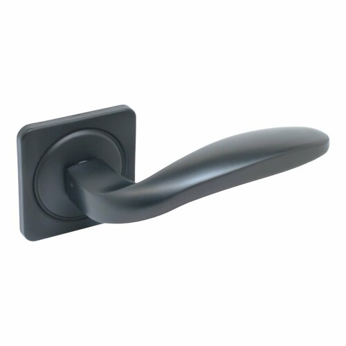 Ручка дверная для входной металлической сейф-двери булат РФ 05.02 атлас, матовый черный