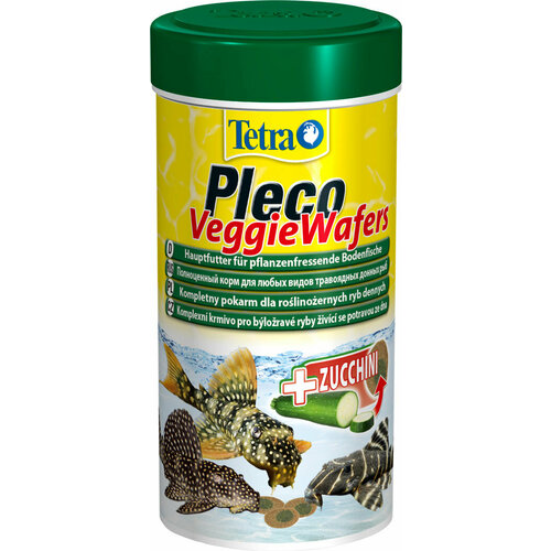 TETRA PLECO SPIRULINA WAFERS корм чипсы для растительноядных донных рыб со спирулиной (3,6 л х 2 шт)