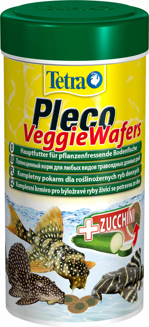 TETRA PLECO SPIRULINA WAFERS корм чипсы для растительноядных донных рыб со спирулиной (100 мл)