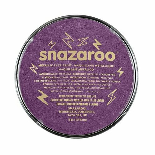 Краска грим для лица и тела Snazaroo, 18 мл, фиолетовый металлик