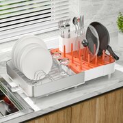 Сушилка для посуды shelf-market настольная white+orange