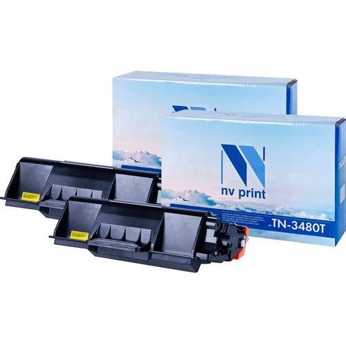 Картридж NV Print TN3480T-SET2 Black (NV-TN3480T-SET2) фотобарабан brother dr3400 для hl l5000d hl l5100dn hl l5100dnt hl l5200dw hl l5200dwt hl l6250dn hl l6300dw hl l6300dwt hl l6400dw hl l6400