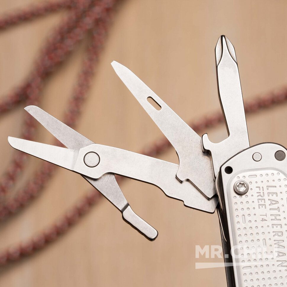 Мультитул LEATHERMAN Free T4, 12 функций, серебристый [832686] - фото №16