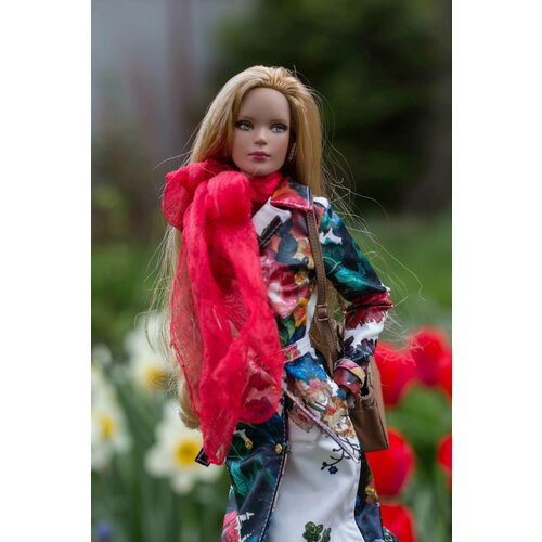 Тренчкот для кукол 40 см авторских BJD, Fashion Royalty FR:16, Tonner из искусственной кожи