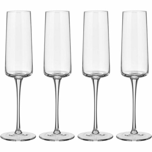 Набор BILLIBARRI бокалов для шампанского LALIN 210мл, 4шт (900-142)