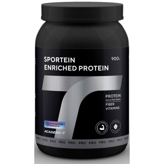 Академия-т Сывороточный протеин Sportein Enriched Protein Клубника 900 гр